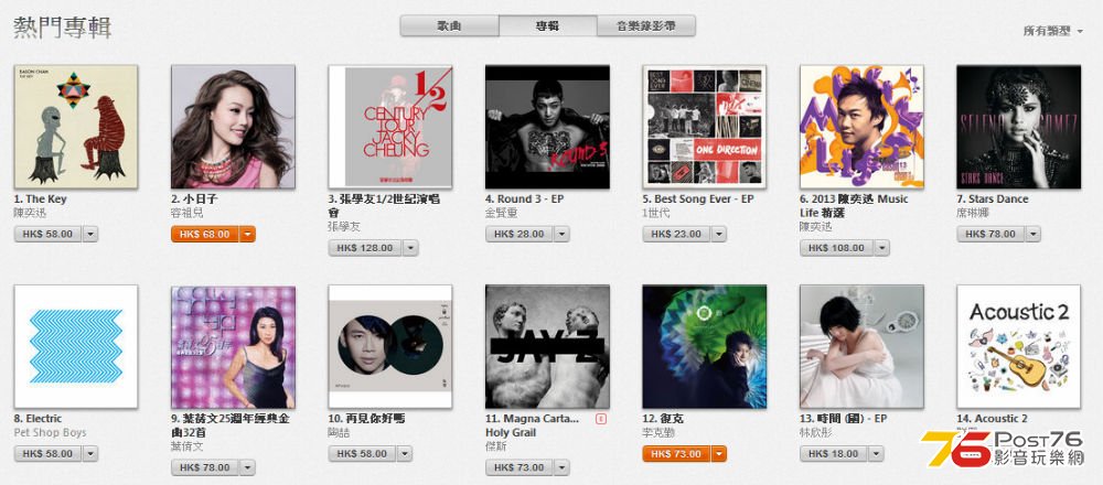 iTunes專輯排行榜