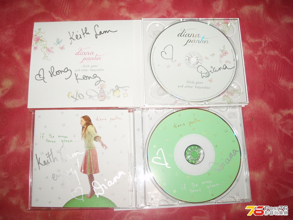 視聽展第一天_Diana Panton簽名的CD.JPG