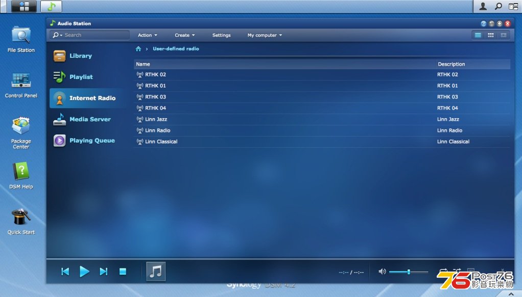 User Defined Radio內會看到剛建立的Linn Radio/Jazz/Classical