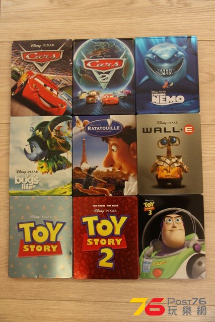 Cars, Wall-E, Nemo, Bugs, Toy Story (呢幾隻我最 like 就係 Wall-E 同埋 Cars1, 堅靚