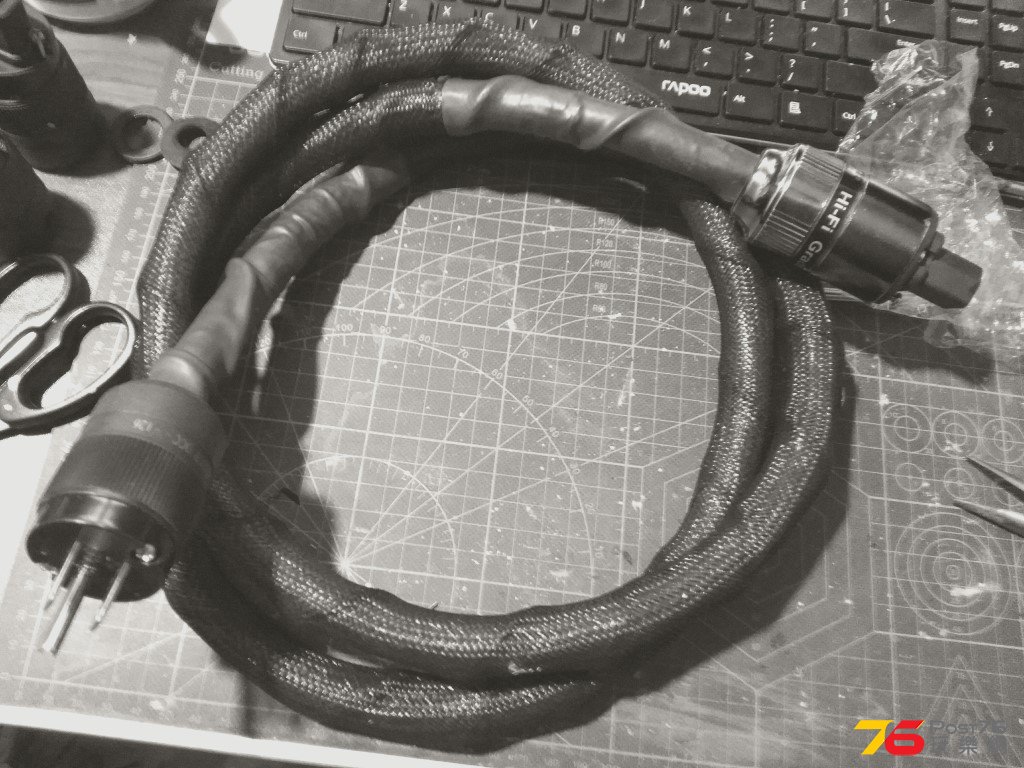 Power Cable for Desktop Computer - DIY 老 P 2.5mm 灌沙線， 紅MK頭， 單晶金頭