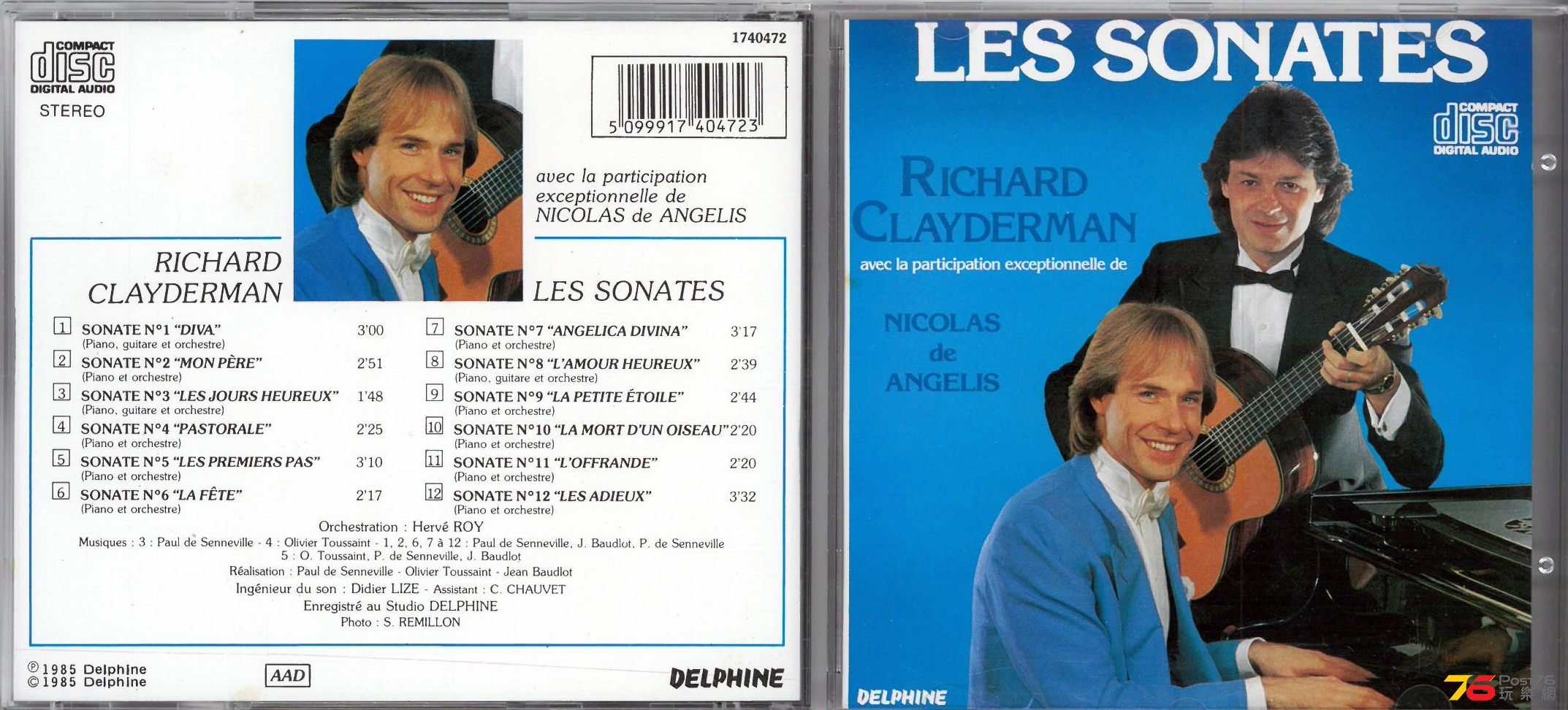 Richard Clayderman  1985 Les Sonates with Nicolas de Angelis a.jpg