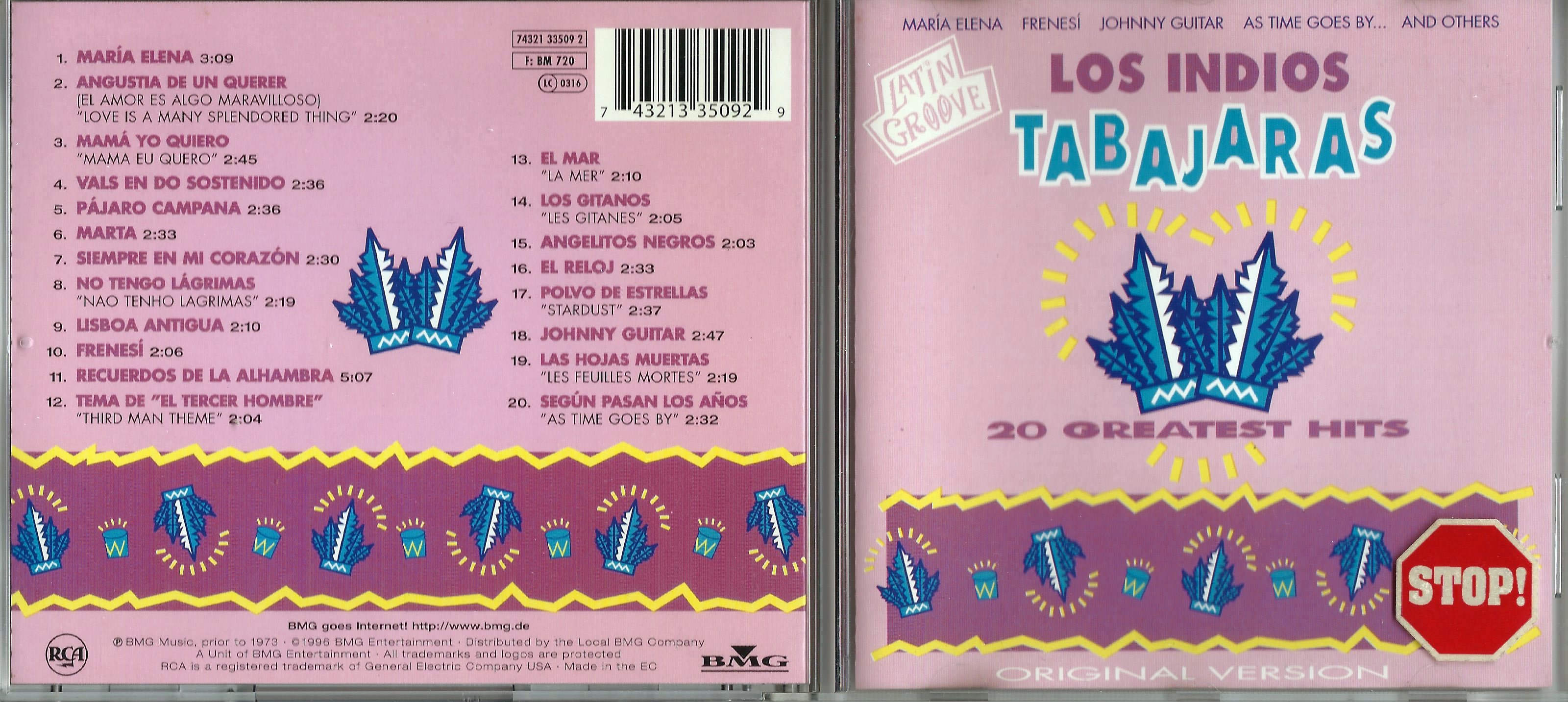 Los Indios Tabajaras  1996 20 Greatest Hits a.JPG