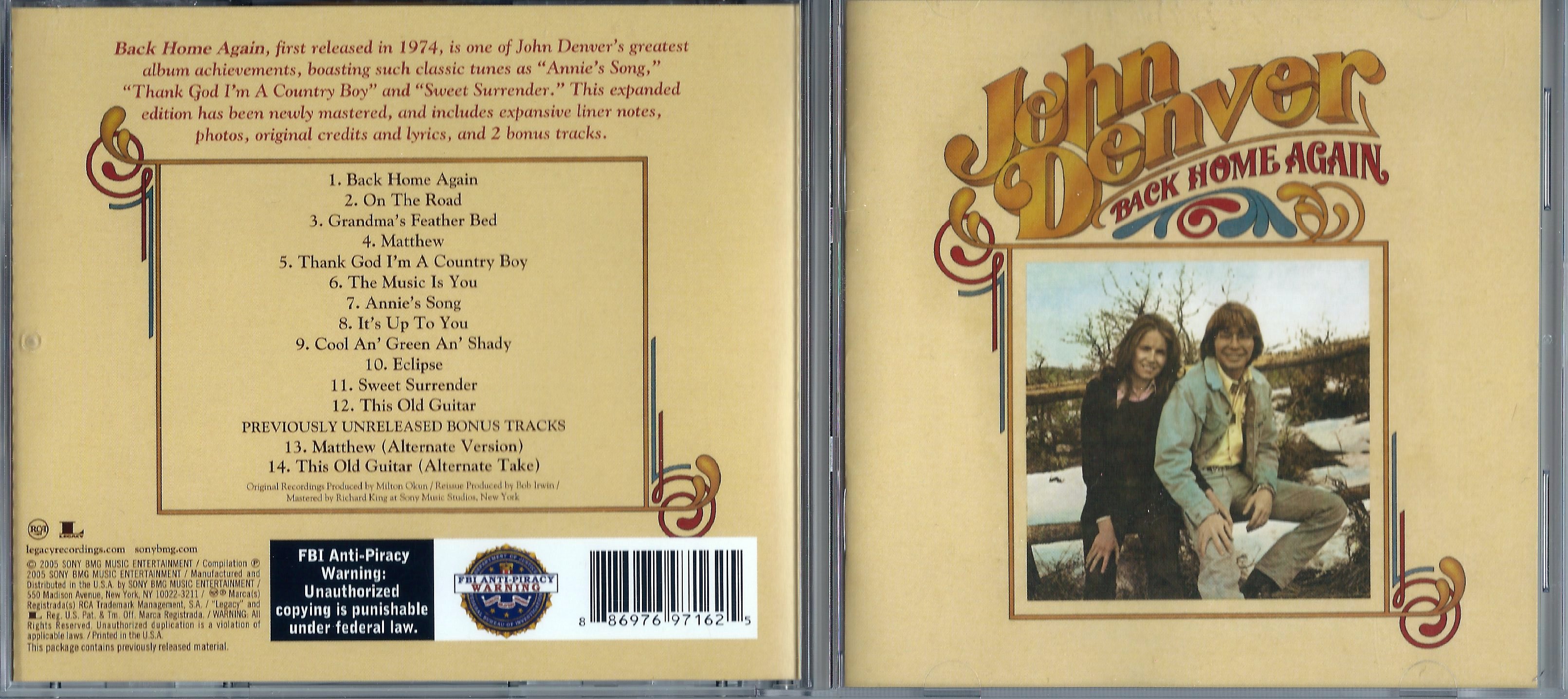 John Denver  1974 Back Home Again a.JPG