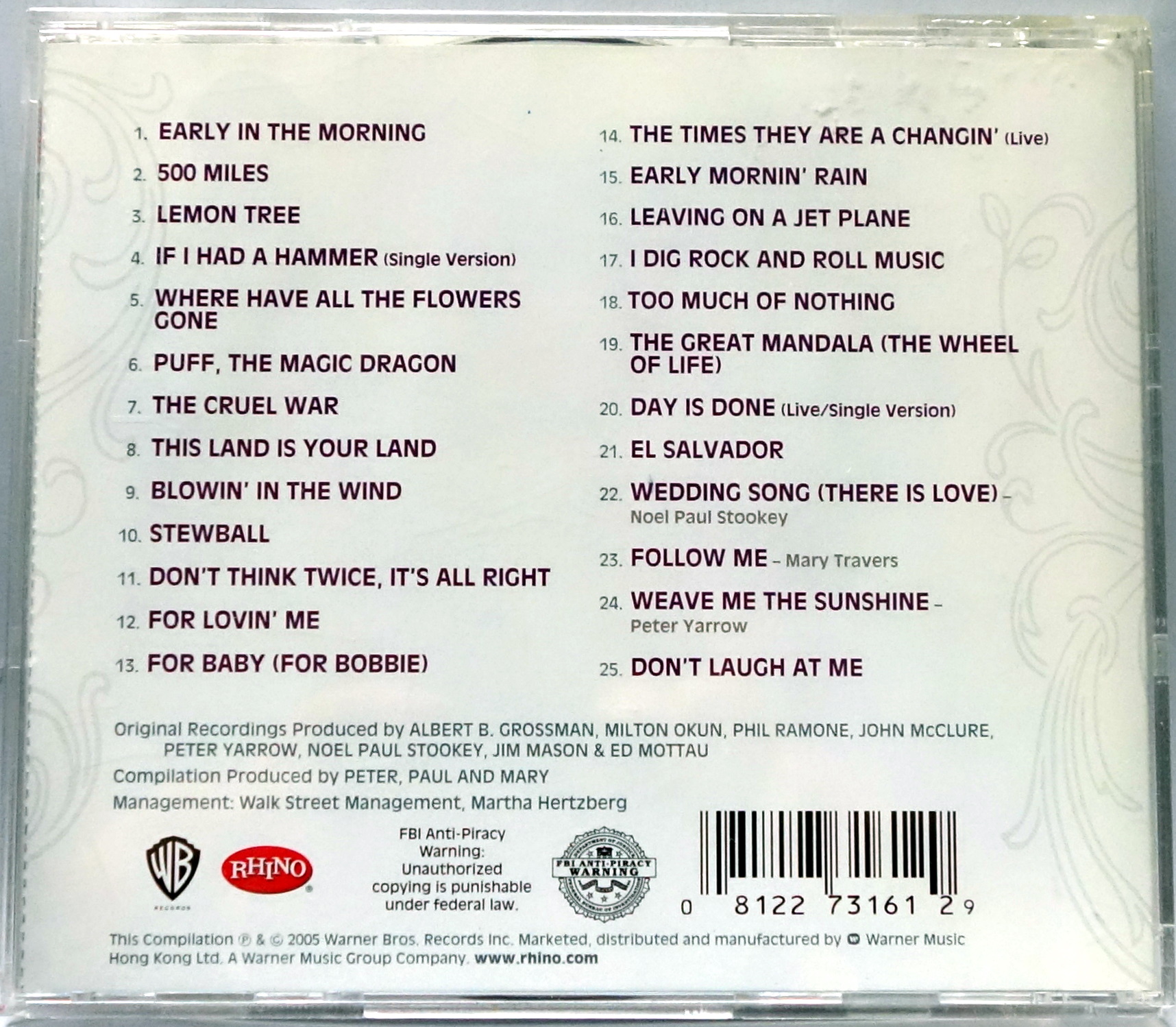 Peter Paul and Mary - The Very Best Of b.JPG