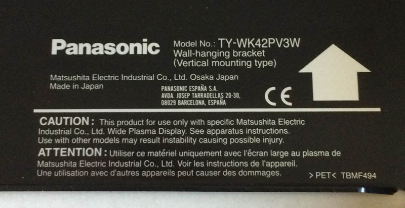 Panasonic TV wall mount - label - resize.jpg