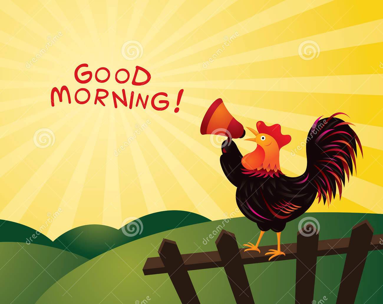 rooster-crowing-announcing-megaphone-good-morning-fence-farm-hill-background-81880785.jpg