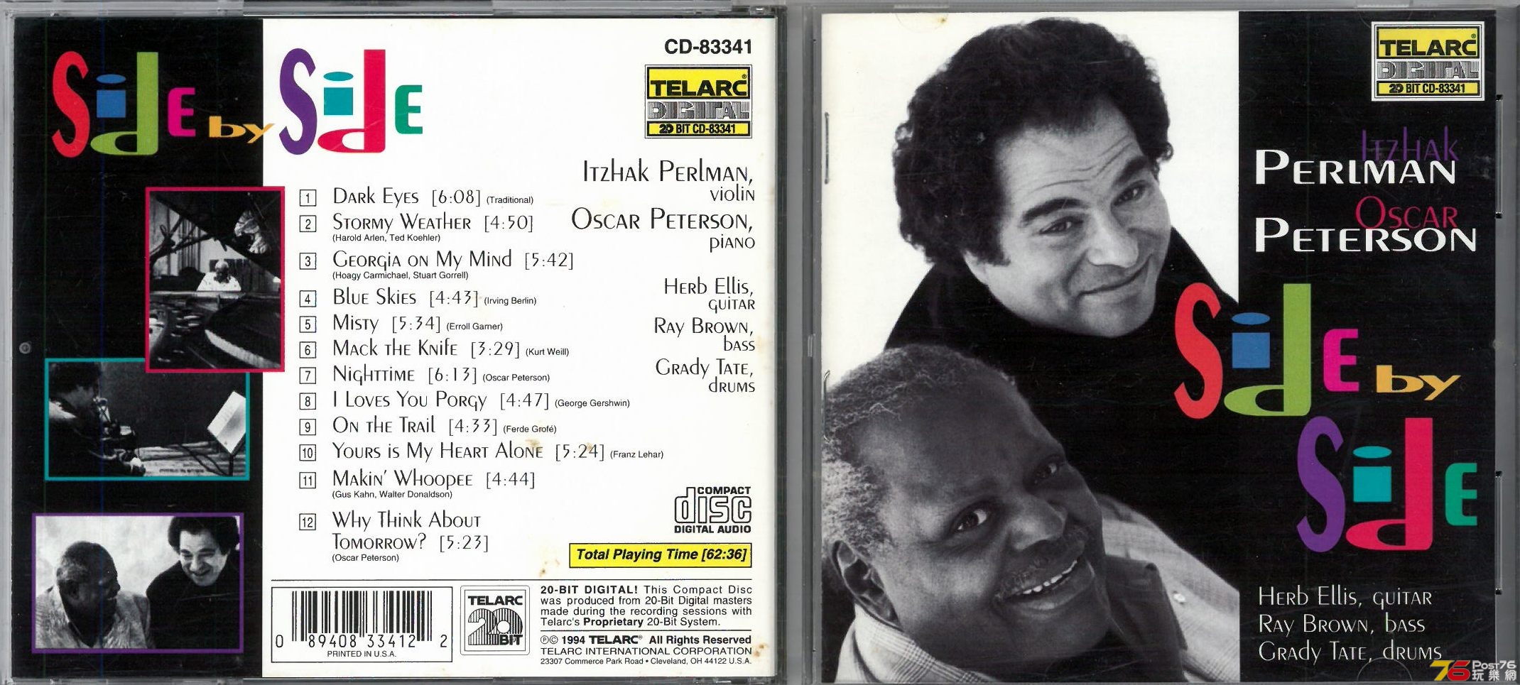 Side by Side  Izhak Perlman Oscar Peterson Telarc a.jpg