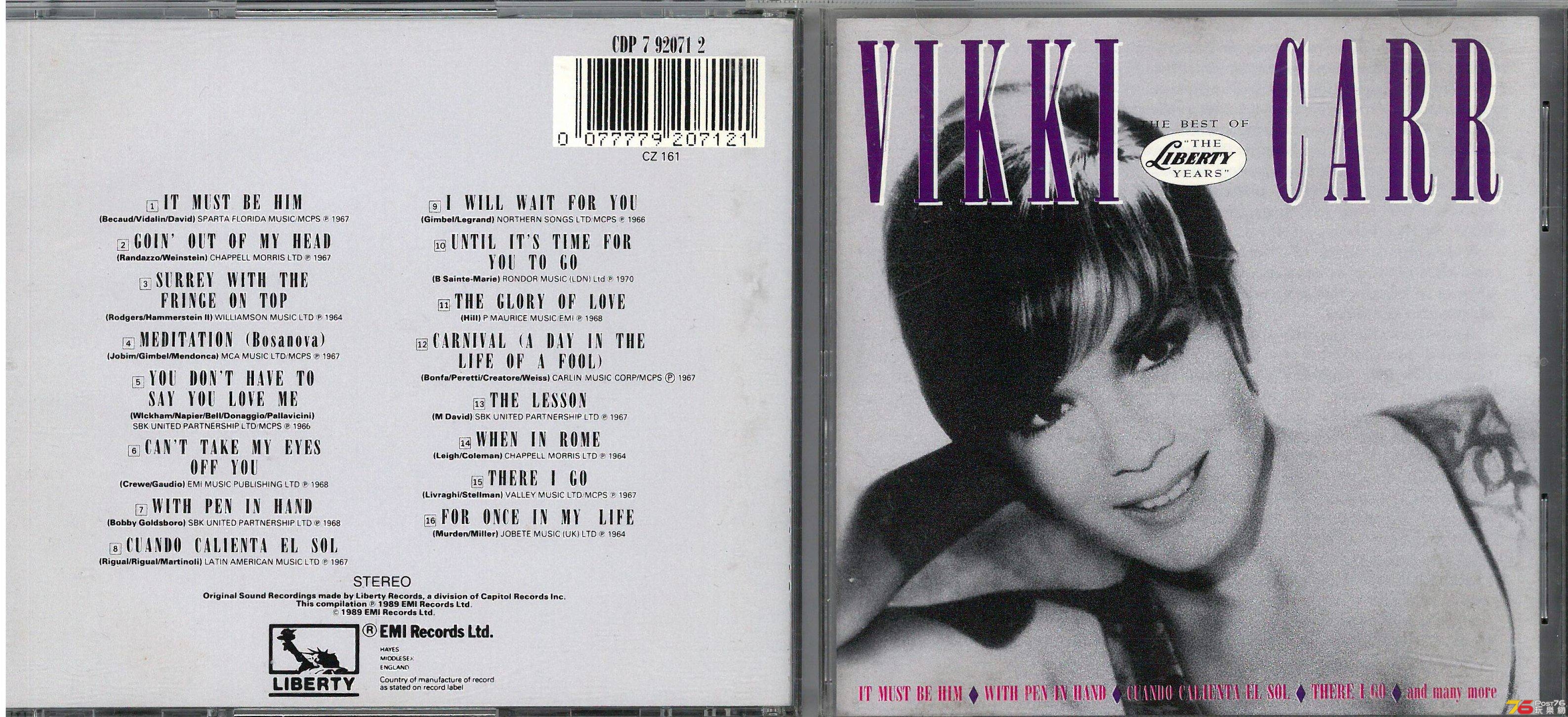 Vikki Carr  1989 The Best Of The Liberty Years a.jpg