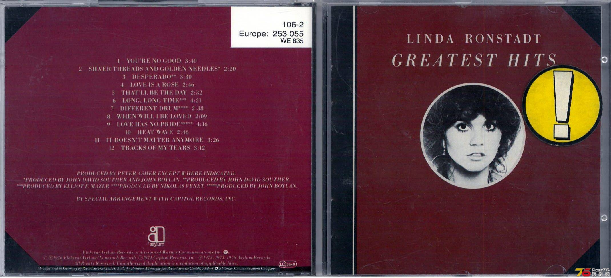 Linda Ronstadt  1976 Greatest Hits I a.jpg
