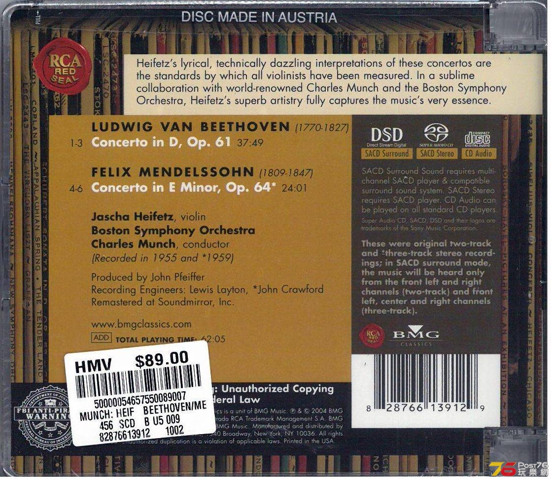 LS Jascha Heifetz BSO Beethoven, Mendelssohn Living Stereo SACD b.jpg