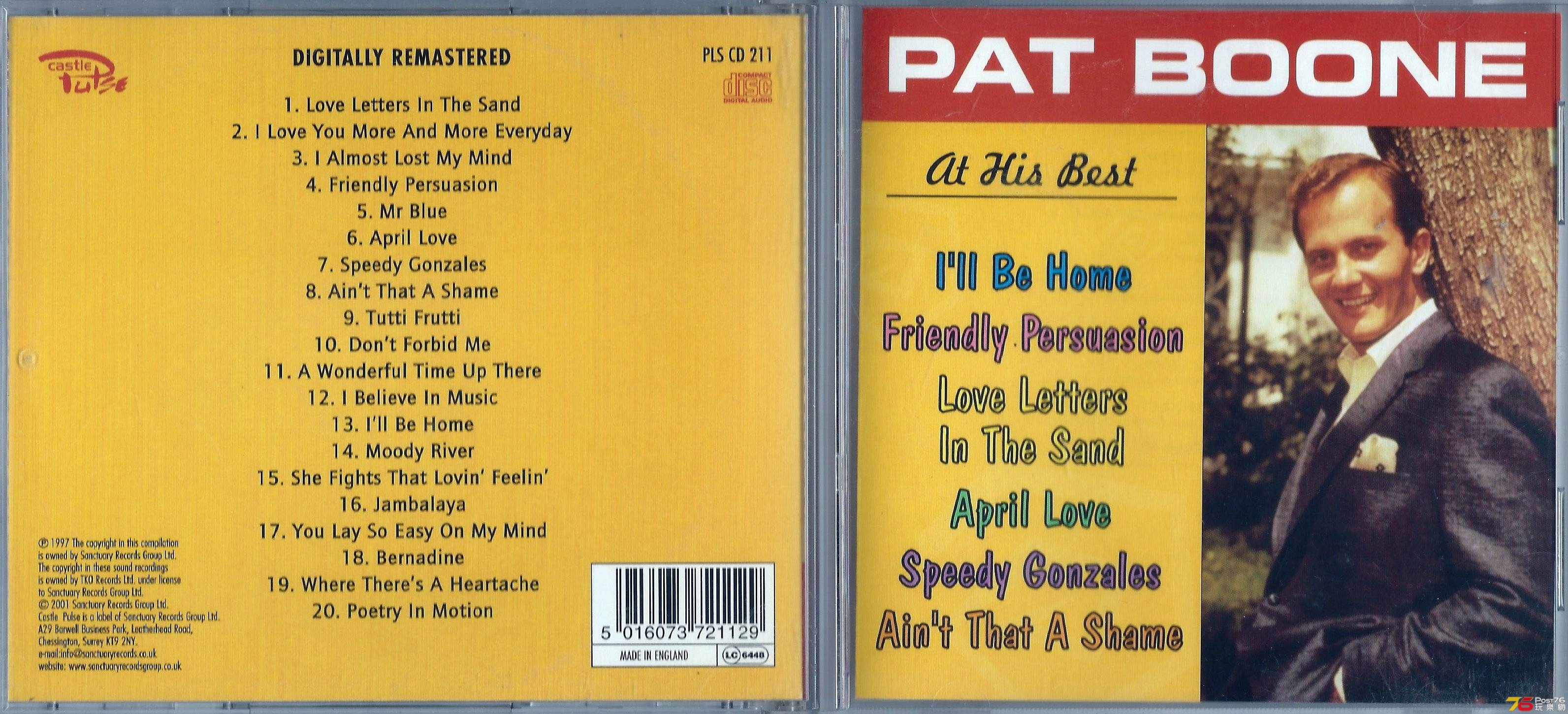 Pat Boone  2001 At His Best a.JPG