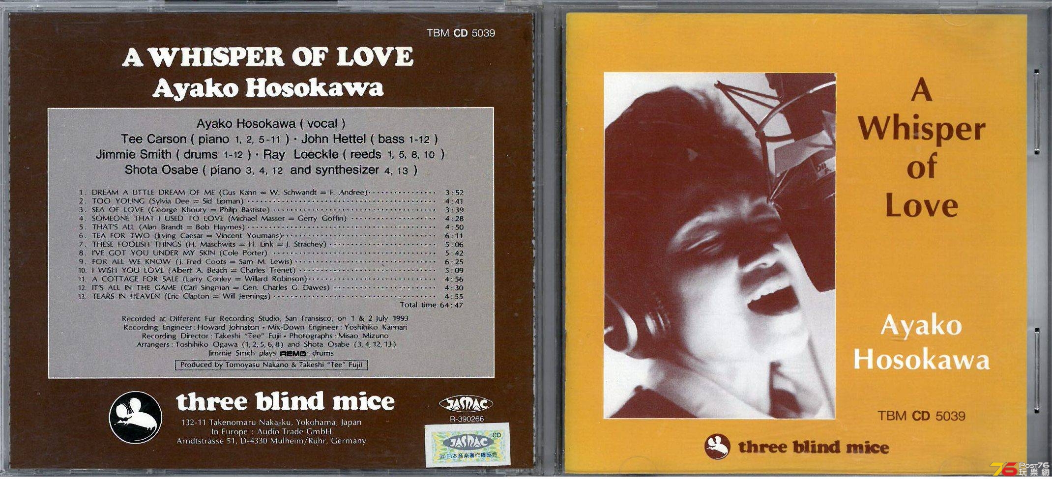 Ayako Hosokawa  1993 A Whisper of Love TBM a.jpg