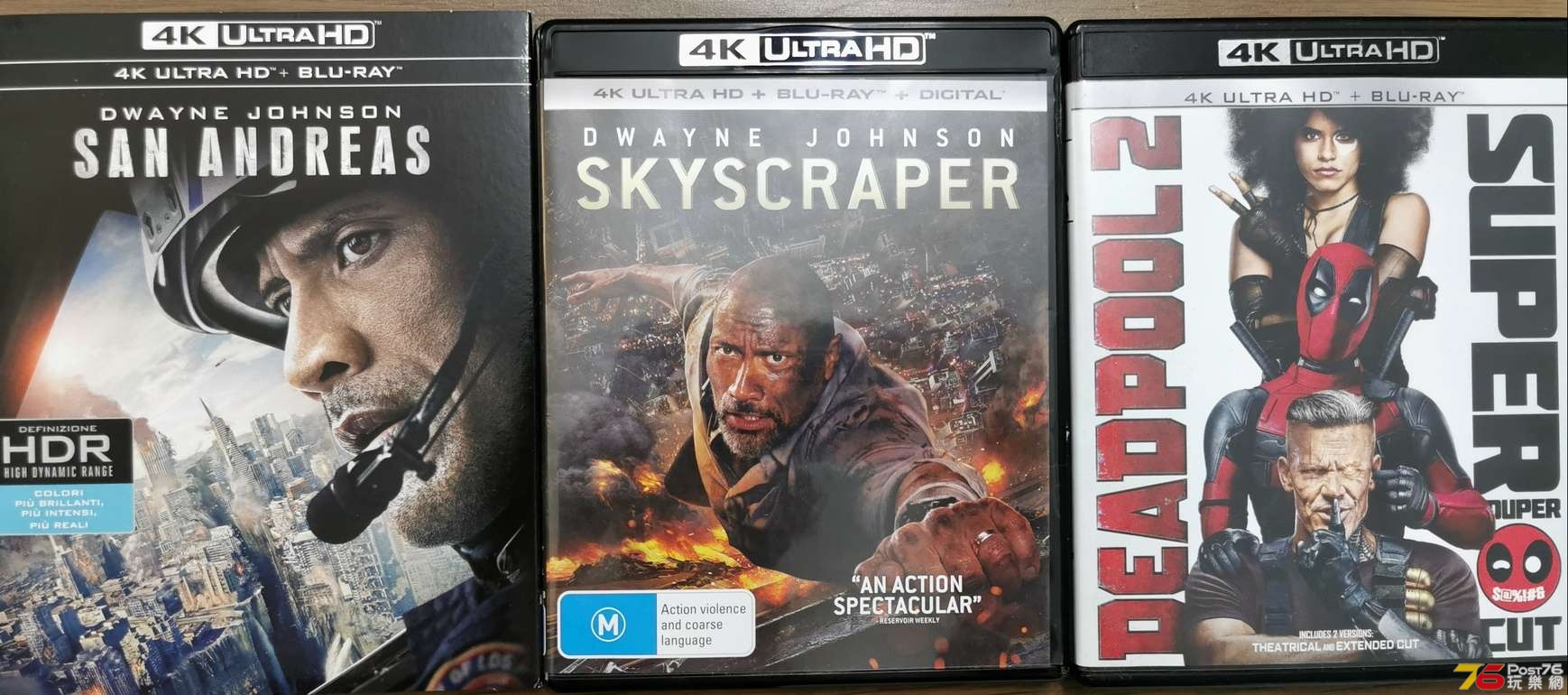 4K San Andreas, Skyscraper, Deadpool2.jpg