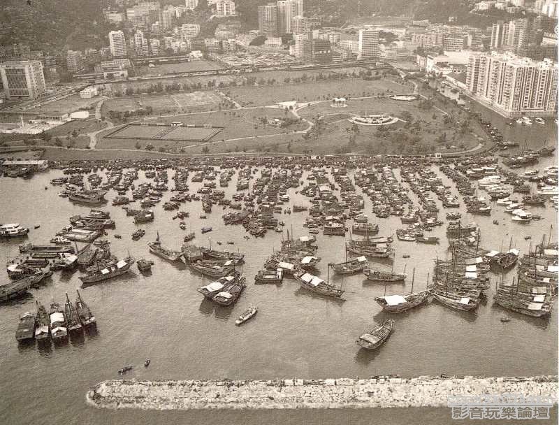 銅鑼灣，，維多利亞港，填海前，1960年代.jpg