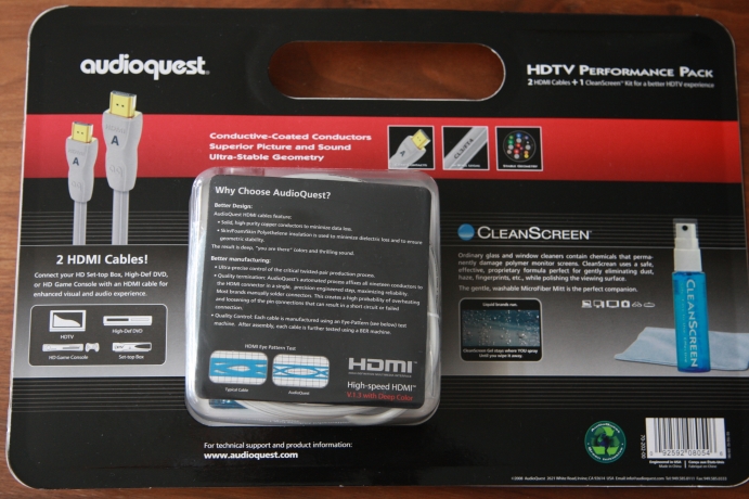 AudioQuest HDMI-A Kit 週年版 背面