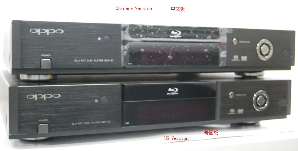 US version and Chinese version front panel