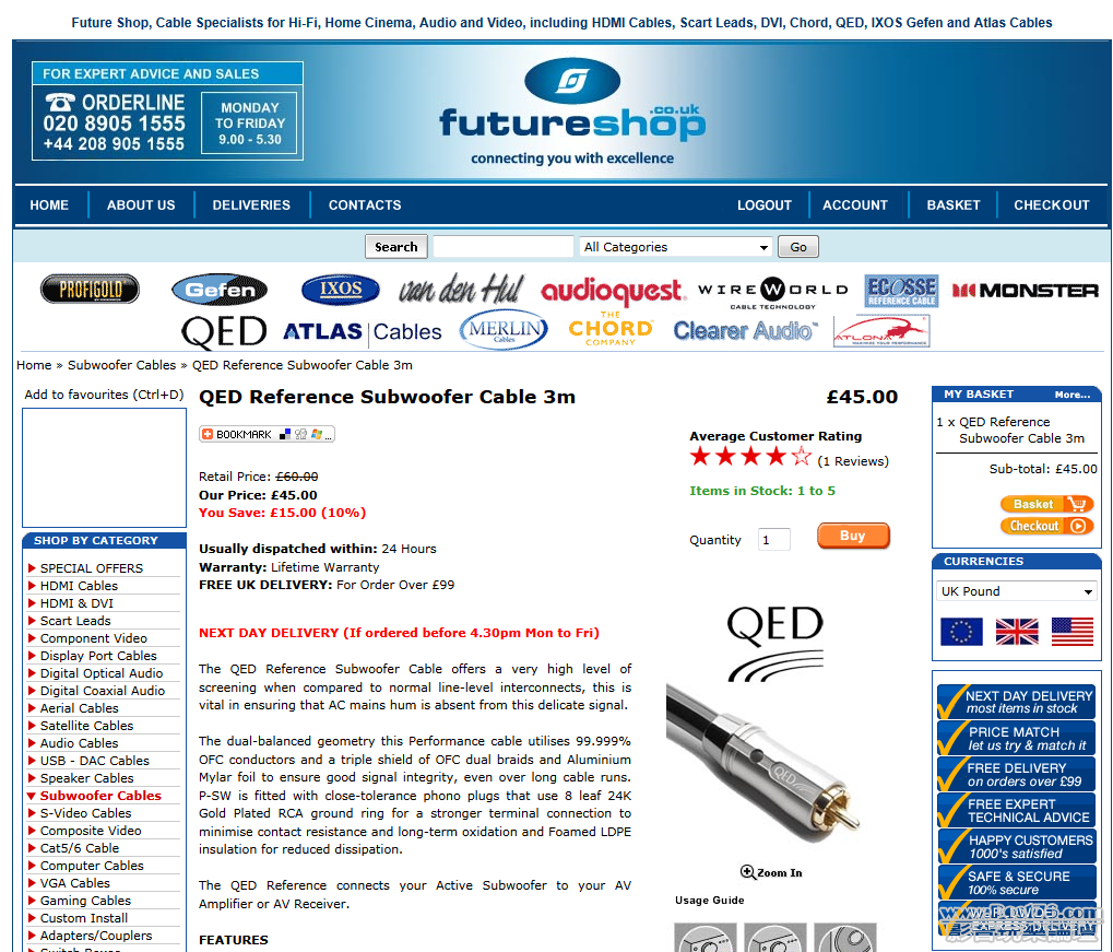 QED Reference Subwoofer Cable 3m - FutureShop.co.uk 2011-05-31 13-36-44.png
