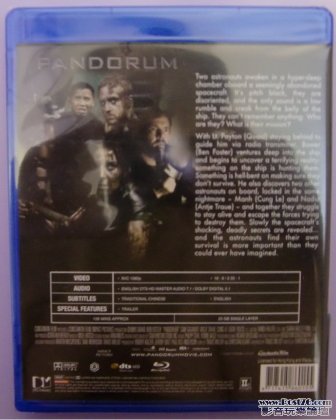 變種侵略 Pandorum - Blu ray (B).JPG
