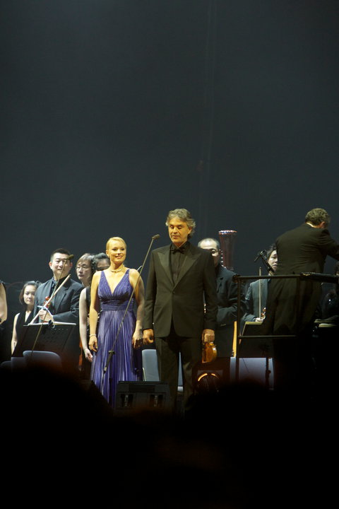 Sabina Cvilak and Andrea Bocelli