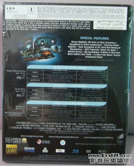 第三類接觸(珍藏套裝) Close Encounters Of The Third Kind - Blu ray (B).JPG