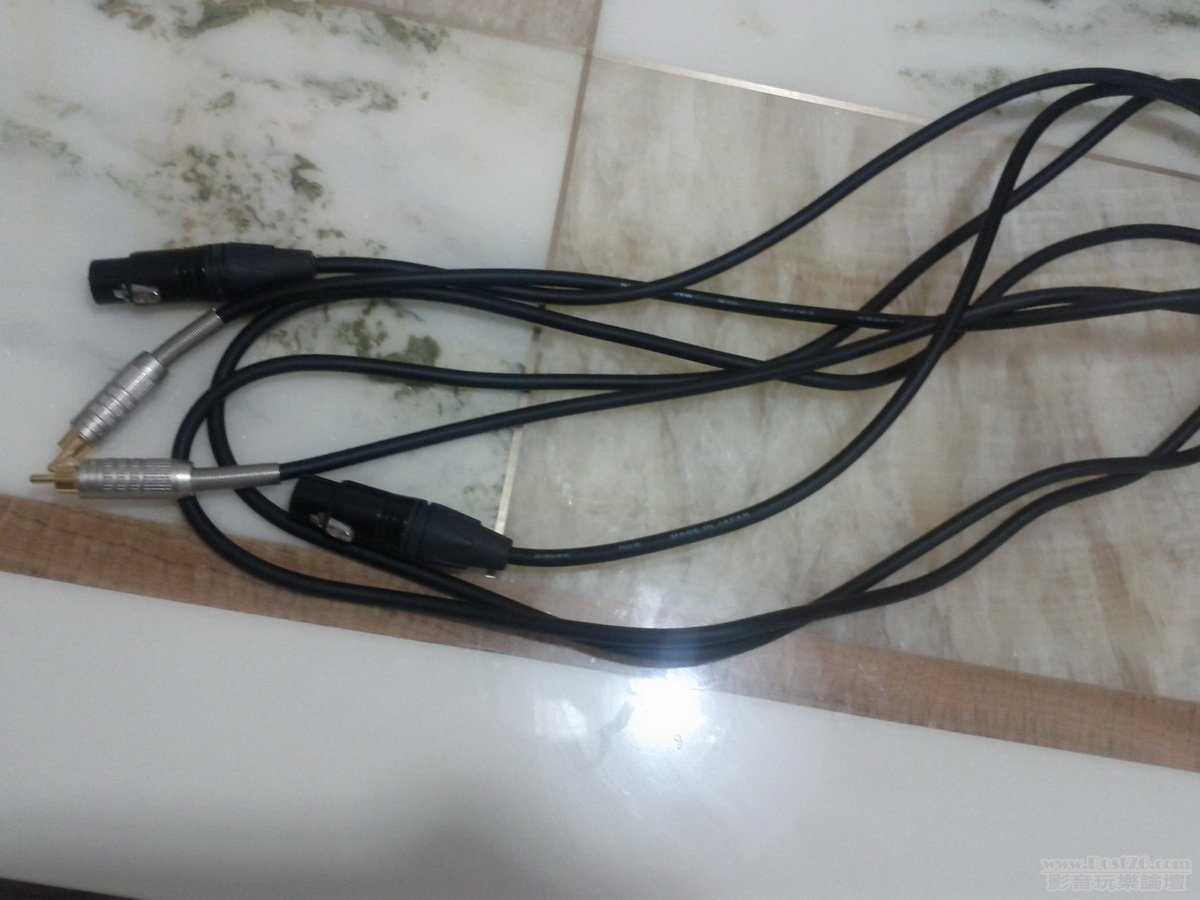 Canare成品線XLR母轉RCA線