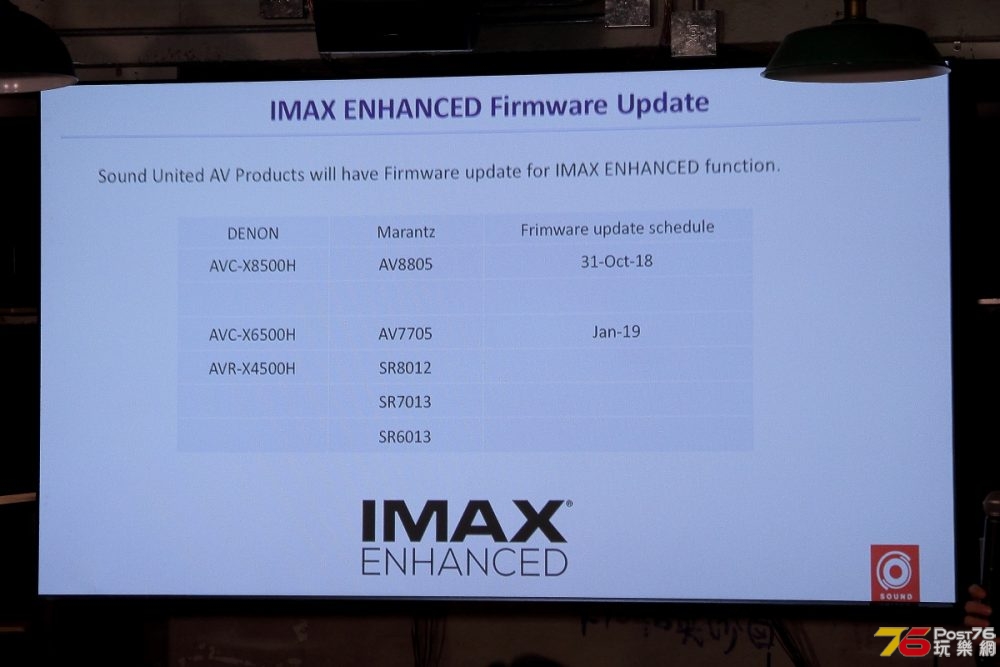 相信現役旗艦型號 Denon AVC-X8500H 玩家都已紛紛為擴音機更新到最新 Firmware 版本，追加上最新的 IMAX Enchanced 播放模式。