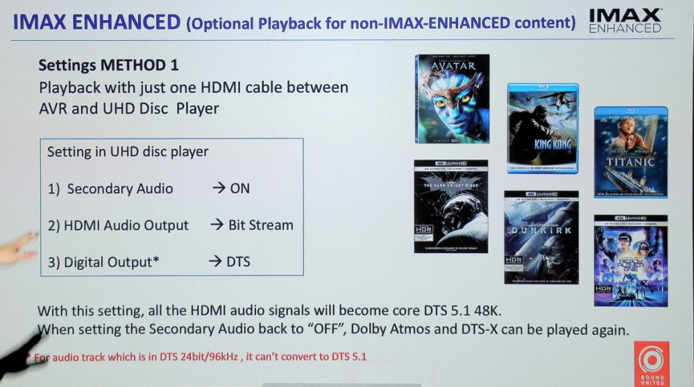 今年家庭影院界焦點之最必定要數 IMAX Enhanced 這格式普及步伐迅速加快，當下支援該格式影像硬件品牌已有 11 間。繼 Denon AVC-X8500H 成爲全球首批能體驗 IMAX Enhanced 音效玩家後，早前我地亦為三位特選版友爭取搶先體驗 X6500H 的 IMAX Enhanced 工程版 (Beta) 升級機會，快人一步體驗新音效終極震撼。而本次活動焦點繼續是威廉 Sir 向大家傳授 IMAX Enhanced 模式設定心法。至於活動最大亮點是威廉 Sir 已參透如何令原為 Dolby Atmos 音效編碼的影碟用到 IMAX DTS + Neural：X 功能，令是次活動更添新鮮感。